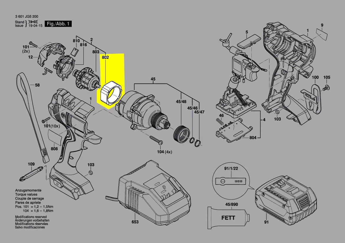 Stator réf. 1 600 A00 3V5 Bosch